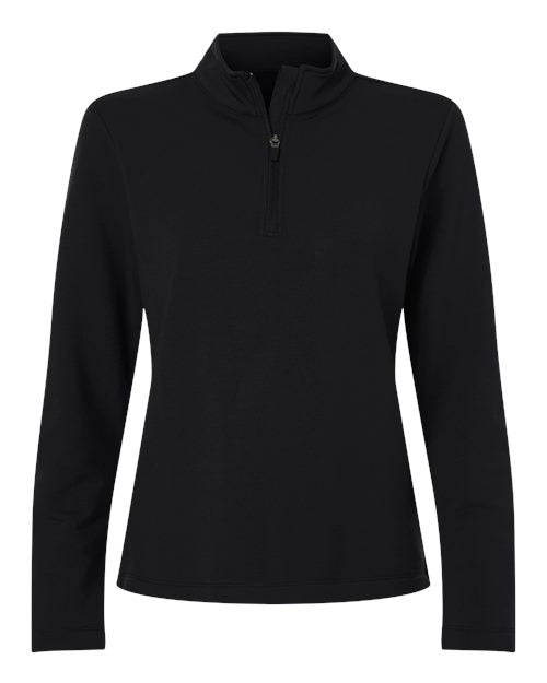 AllPro Women's Stretch Quarter-Zip Fleece Pullover - Black
