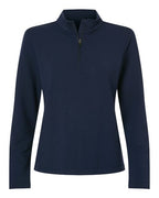 AllPro Women's Stretch Quarter-Zip Fleece Pullover - Navy