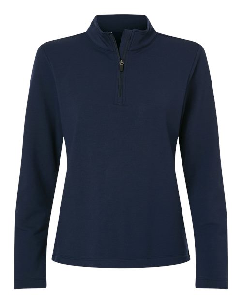 AllPro Women's Stretch Quarter-Zip Fleece Pullover - Navy