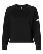 Adidas Women's Beyond Side-Snap Crewneck Sweatshirt - Black