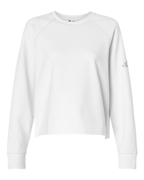 Adidas Women's Beyond Side-Snap Crewneck Sweatshirt - White