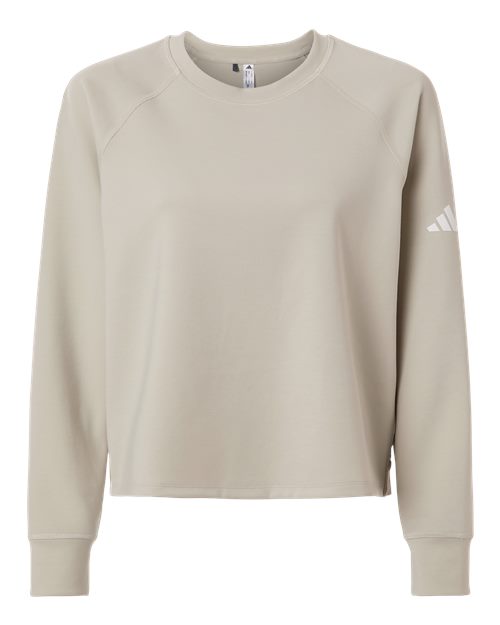 Adidas Women's Beyond Side-Snap Crewneck Sweatshirt - Wonder Alumina
