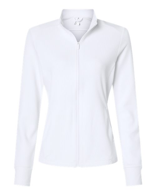 Adidas Women's Performance Textured Full-Zip Jacket - White