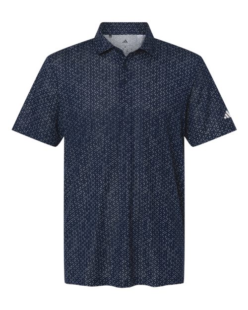 Adidas Men's Ultimate365 Mesh Tango Print Climacool Polo - Collegiate Navy/ White