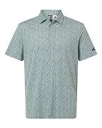 Adidas Men's Ultimate365 Mesh Tango Print Climacool Polo - Wonder Sage/ Collegiate Navy