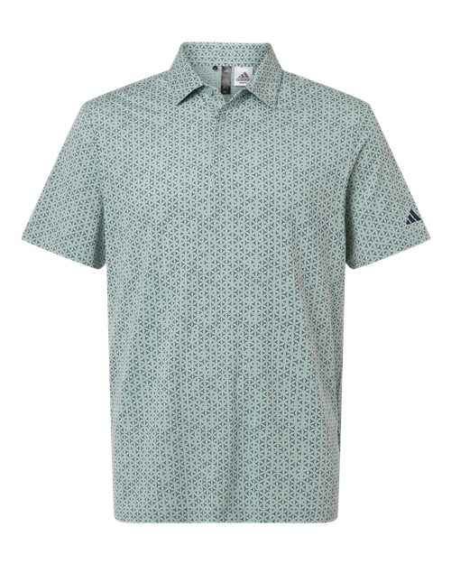 Adidas Men's Ultimate365 Mesh Tango Print Climacool Polo - Wonder Sage/ Collegiate Navy