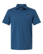 Adidas Men's Performance Textured Polo - Lucid Ray Blue/ Black