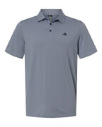 Adidas Men's Performance Textured Polo - White/ Collegiate Navy
