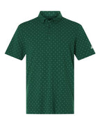 Adidas Men's Ultimate365 Micro Print Polo - Collegiate Green