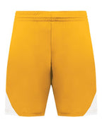 Augusta Sportswear Men's Step-Back Basketball Shorts - Gold/ White