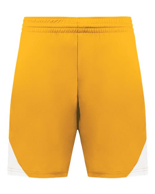 Augusta Sportswear Men's Step-Back Basketball Shorts - Gold/ White