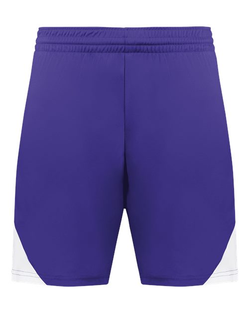 Augusta Sportswear Men's Step-Back Basketball Shorts - Purple/ White
