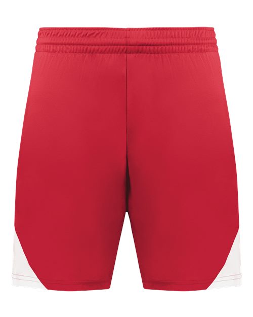 Augusta Sportswear Men's Step-Back Basketball Shorts - Red/ White