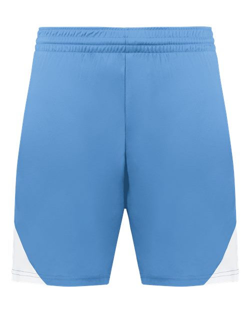Augusta Sportswear Youth Step-Back Basketball Shorts - Columbia Blue/ White