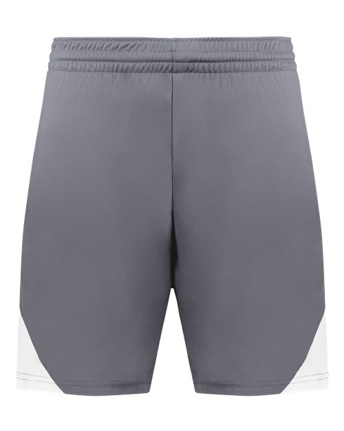 Augusta Sportswear Youth Step-Back Basketball Shorts - Graphite/ White