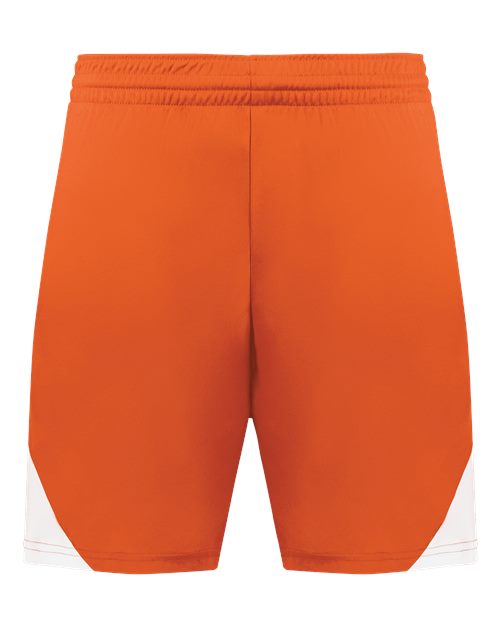 Augusta Sportswear Youth Step-Back Basketball Shorts - Orange/ White
