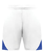 Augusta Sportswear Youth Step-Back Basketball Shorts - White/ Royal