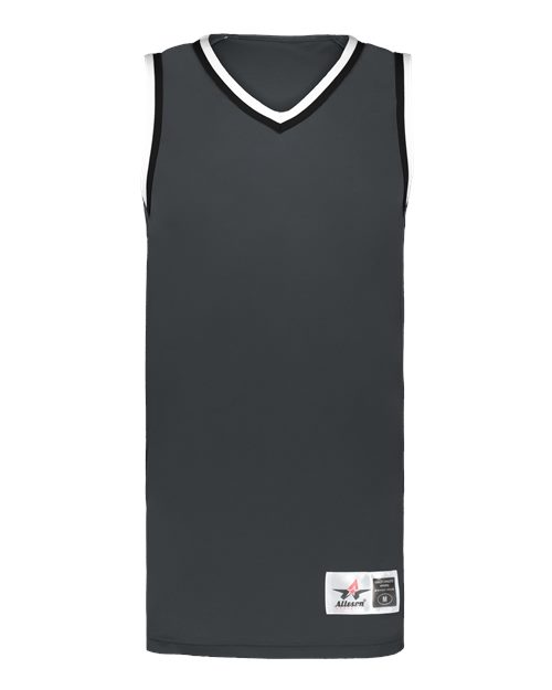 Alleson Athletic Men's Retro Basketball Jersey - Graphite/ Black/ White