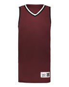 Alleson Athletic Men's Retro Basketball Jersey - Maroon/ Black/ White