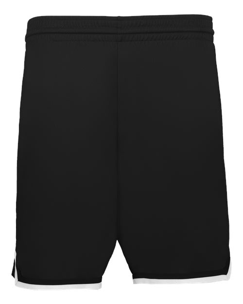 Alleson Athletic Men's Retro Basketball Shorts - Black/ Black/ White
