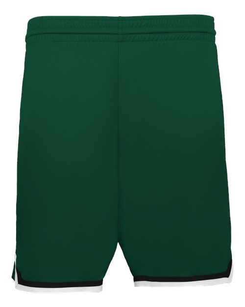 Alleson Athletic Men's Retro Basketball Shorts - Forest/ Black/ White