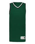Alleson Athletic Youth Retro Basketball Jersey - Forest/ Black/ White