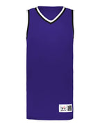 Alleson Athletic Youth Retro Basketball Jersey - Purple/ Black/ White