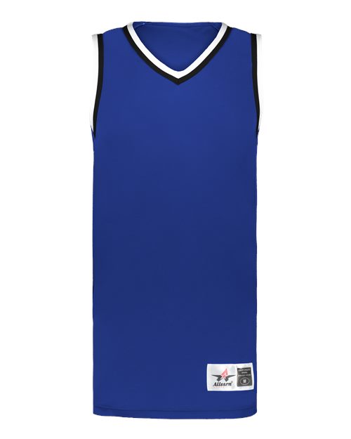 Alleson Athletic Youth Retro Basketball Jersey - Royal/ Black/ White