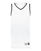 Alleson Athletic Youth Retro Basketball Jersey - White/ Black/ White