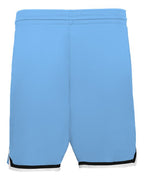 Alleson Athletic Youth Retro Basketball Shorts - Columbia Blue/ Black/ White
