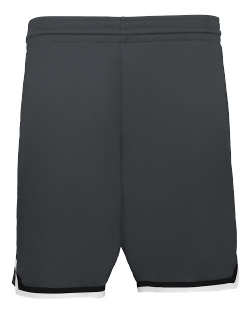 Alleson Athletic Youth Retro Basketball Shorts - Graphite/ Black/ White
