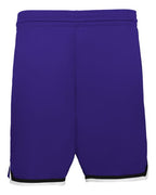 Alleson Athletic Youth Retro Basketball Shorts - Purple/ Black/ White
