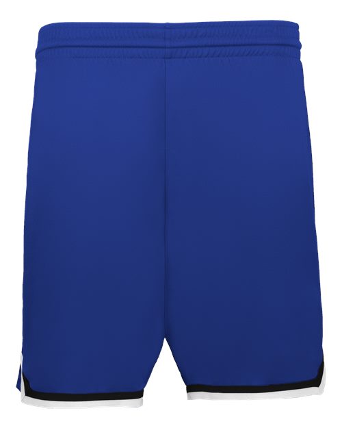 Alleson Athletic Youth Retro Basketball Shorts - Royal/ Black/ White