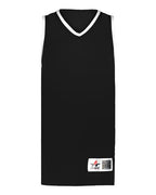 Alleson Athletic Women's Retro Basketball Jersey - Black/ Black/ White