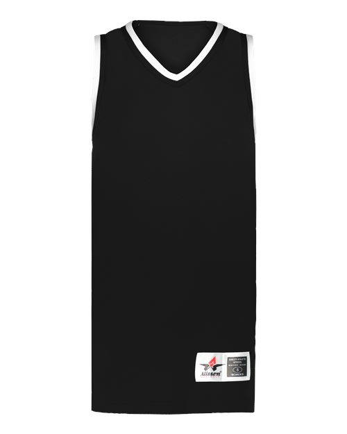 Alleson Athletic Women's Retro Basketball Jersey - Black/ Black/ White
