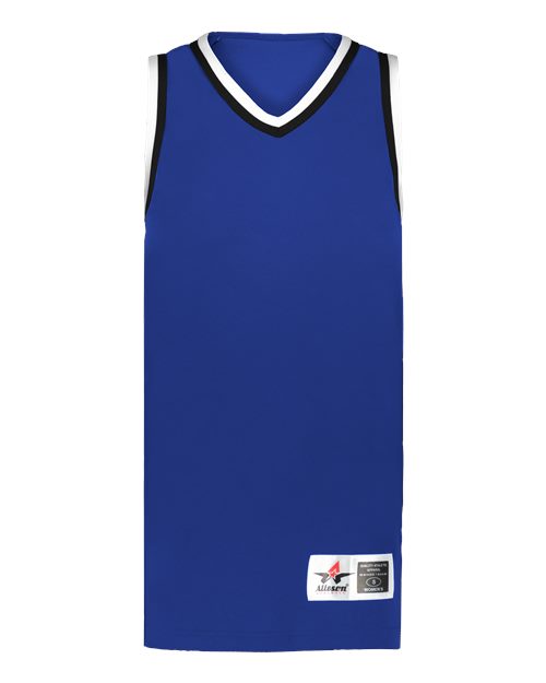 Alleson Athletic Women's Retro Basketball Jersey - Royal/ Black/ White