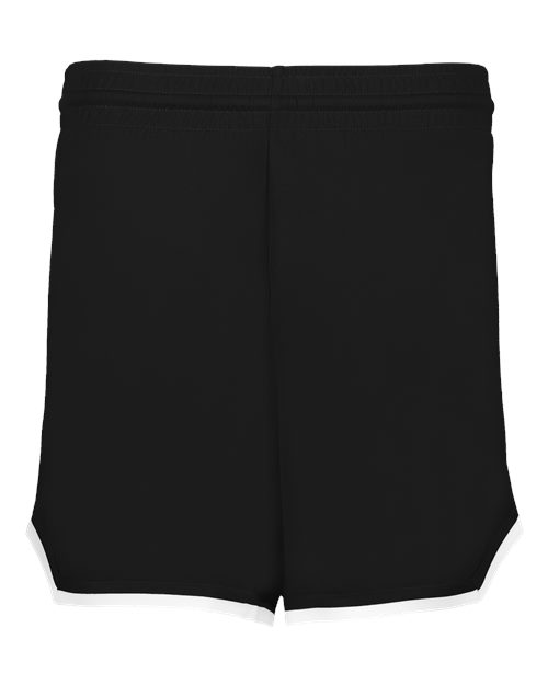 Alleson Athletic Women's Retro Basketball Shorts - Black/ Black/ White