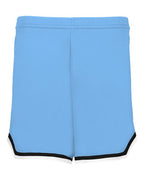 Alleson Athletic Women's Retro Basketball Shorts - Columbia Blue/ Black/ White