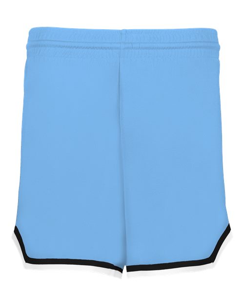 Alleson Athletic Women's Retro Basketball Shorts - Columbia Blue/ Black/ White