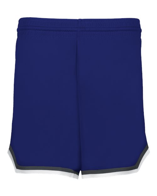 Alleson Athletic Women's Retro Basketball Shorts - Navy/ Graphite/ White