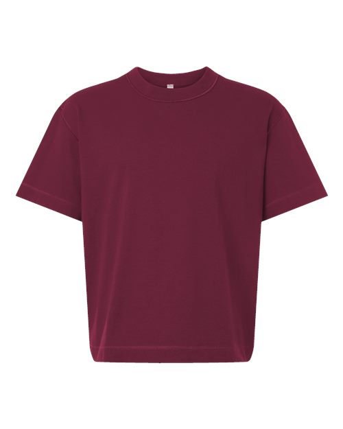 American Apparel Unisex Heavyweight Cotton Boxy Tee - Burgundy