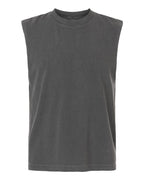 American Apparel Unisex Heavyweight Cotton Garment-Dyed Boxy Muscle Tee - Faded Black