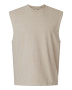 American Apparel Unisex Heavyweight Cotton Garment-Dyed Boxy Muscle Tee - Faded Bone