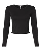 American Apparel Women's Baby Rib Long Sleeve Fitted Tee - Black