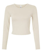 American Apparel Women's Baby Rib Long Sleeve Fitted Tee - Bone