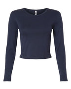 American Apparel Women's Baby Rib Long Sleeve Fitted Tee - Navy