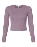 American Apparel Women's Baby Rib Long Sleeve Fitted Tee - Smokey Violet