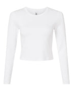 American Apparel Women's Baby Rib Long Sleeve Fitted Tee - White