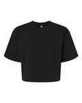 American Apparel Women's French Terry Mid-Length Boxy Top - Black