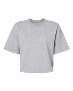 American Apparel Women's French Terry Mid-Length Boxy Top - Heather Grey